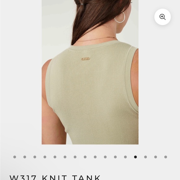 W317 Knit Tank in Pistachio Green - Picture 3 of 10
